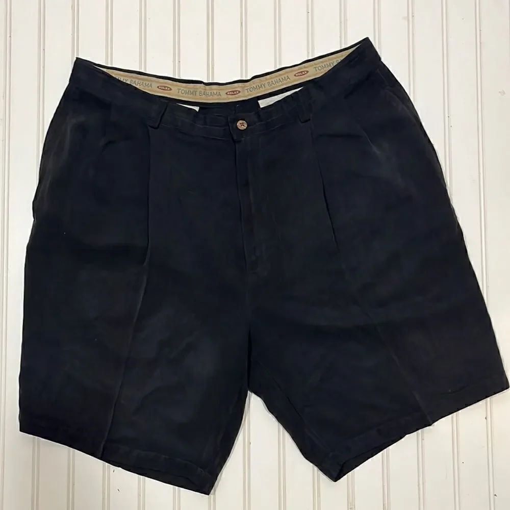 Tommy Bahama silk navy blue shorts